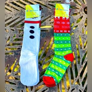 NWT Christmas Knee Hi Socks X 2
